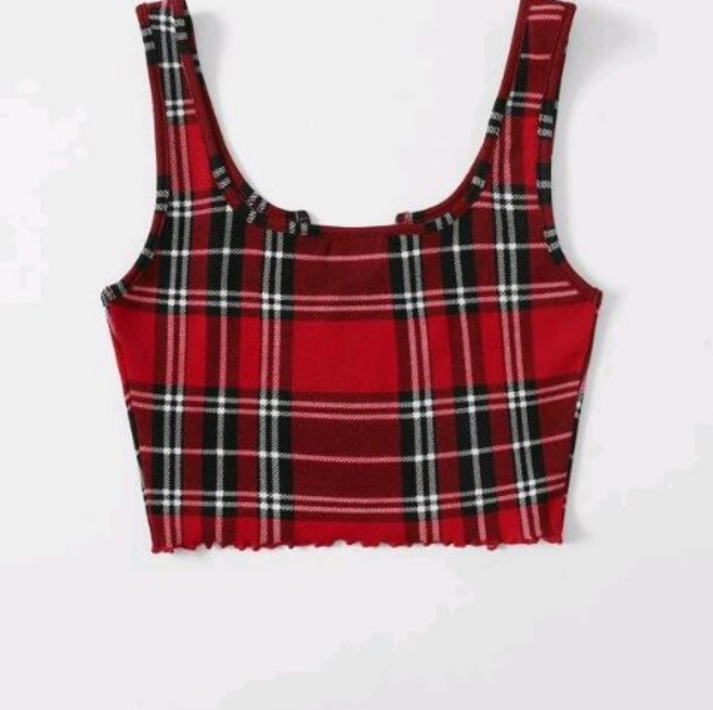 Plaid crop top